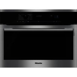 Miele ContourLine H6100BM Built-In Microwave Combination Oven in Clean Steel